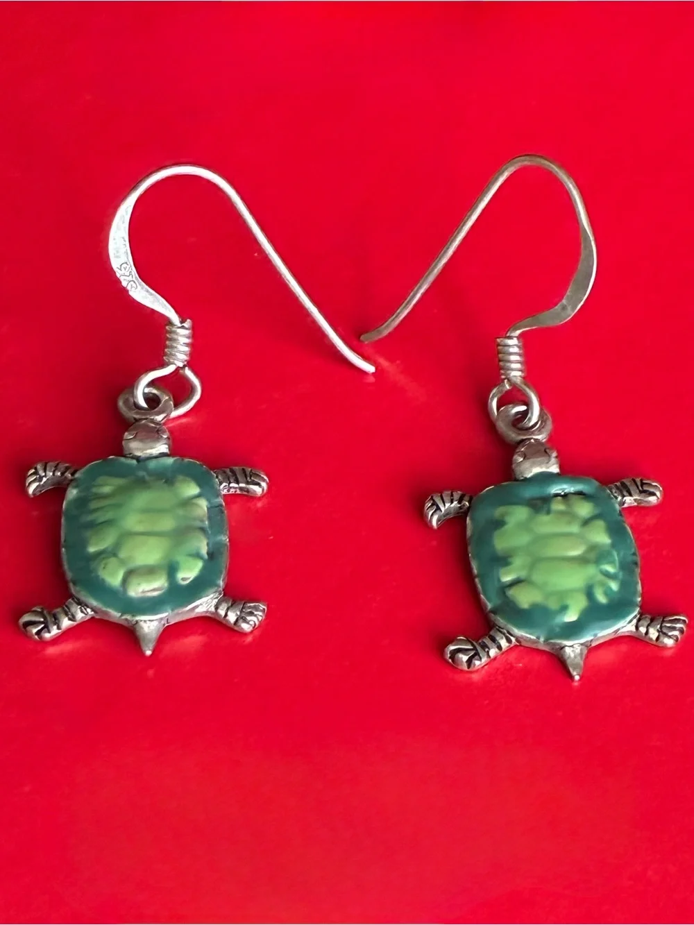 925 Sterling Silver cute turtle